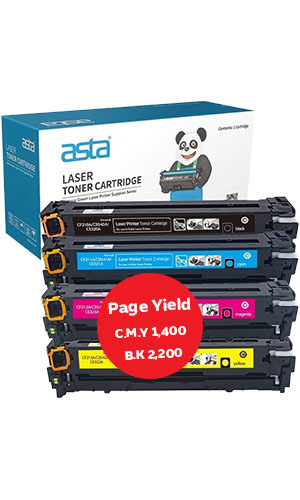 مجموعة كاملة من خراطيش حبر ASTA CB540A، CB541A، CB542A، CB543A